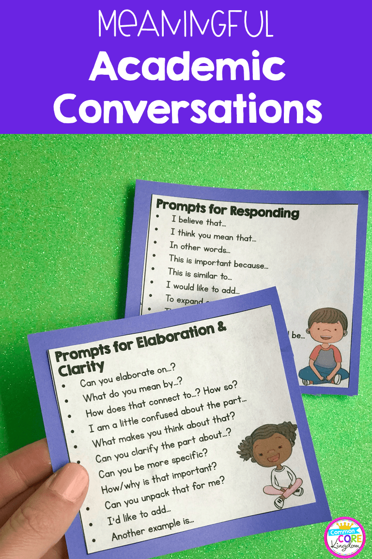 Creating Meaningful Academic Conversations with Verbal Prompts