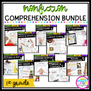 1st Grade Nonfiction Reading Comprehension Bundle Cover Page