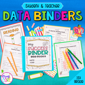 Teacher & Student Data Tracking Binder Collection Sheet Notebook 1st Grade