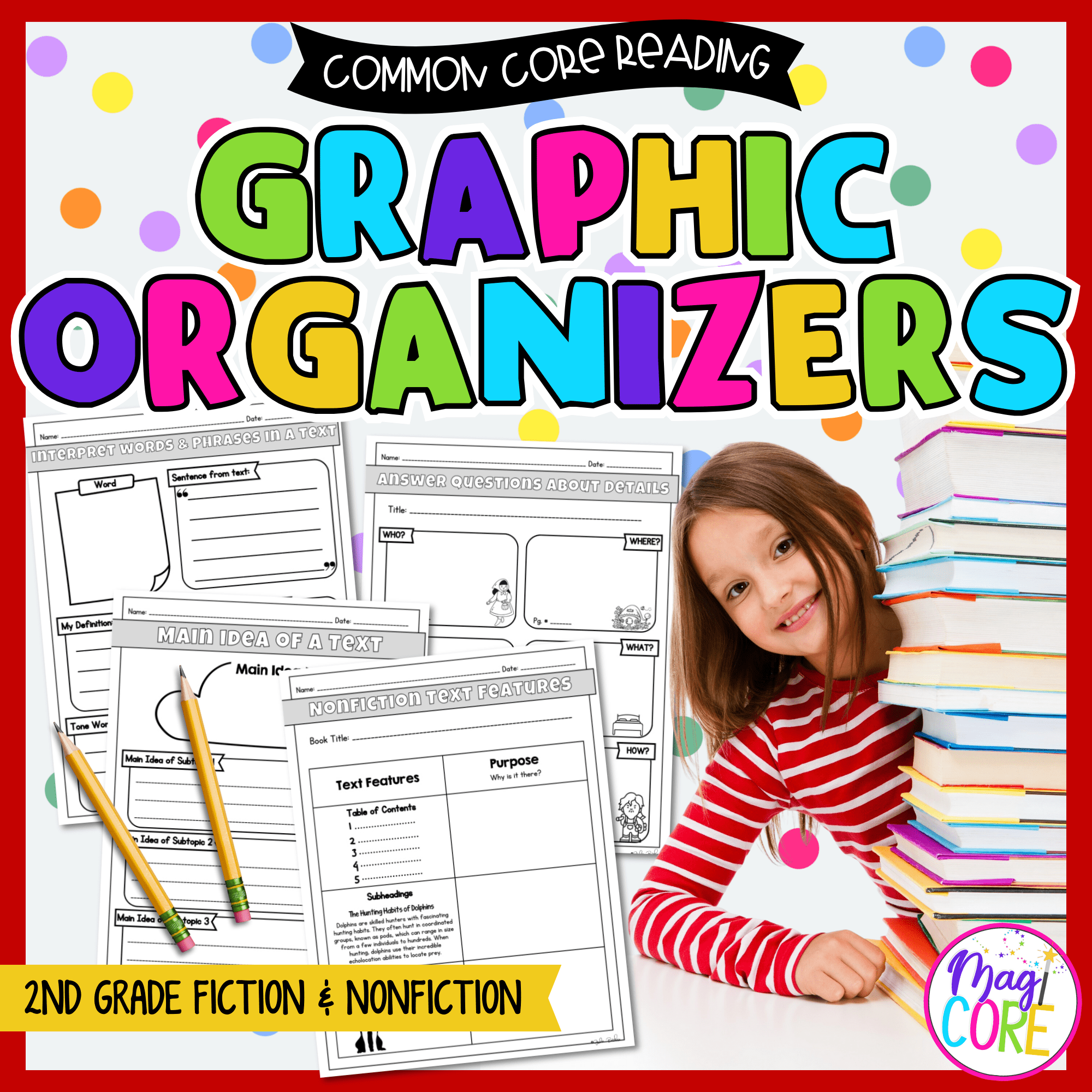 Reading Comprehension Graphic Organizers Fiction & Nonfiction Response 2nd Grade
