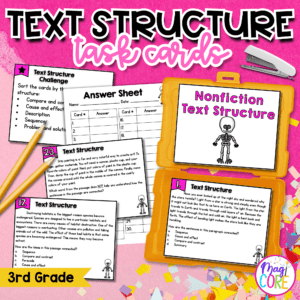 Nonfiction Text Structure Task Card Activity Informational Text 3rd Grade RI.3.8