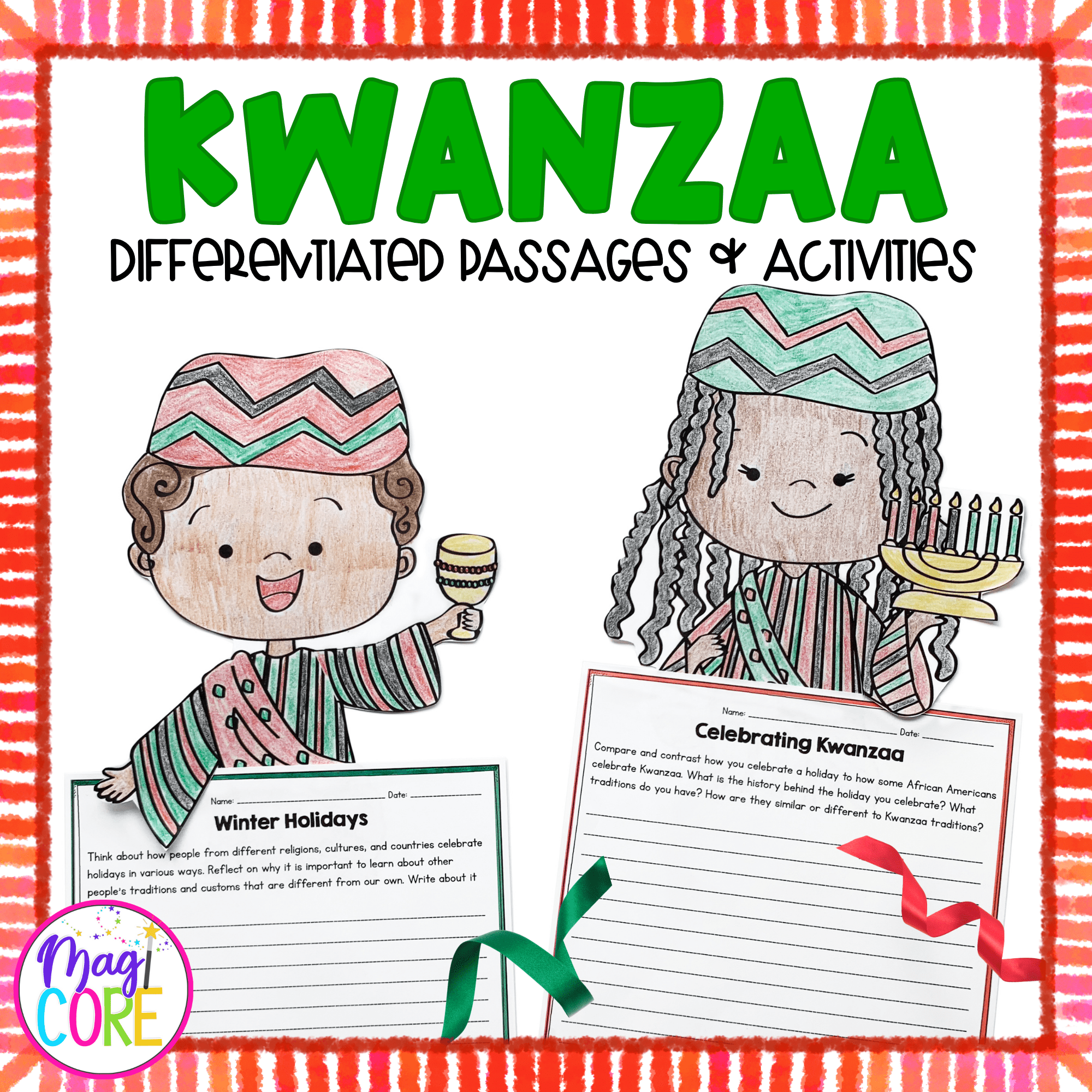 Kwanzaa Differentiated Reading Comprehension Passages Writing Activities Craft