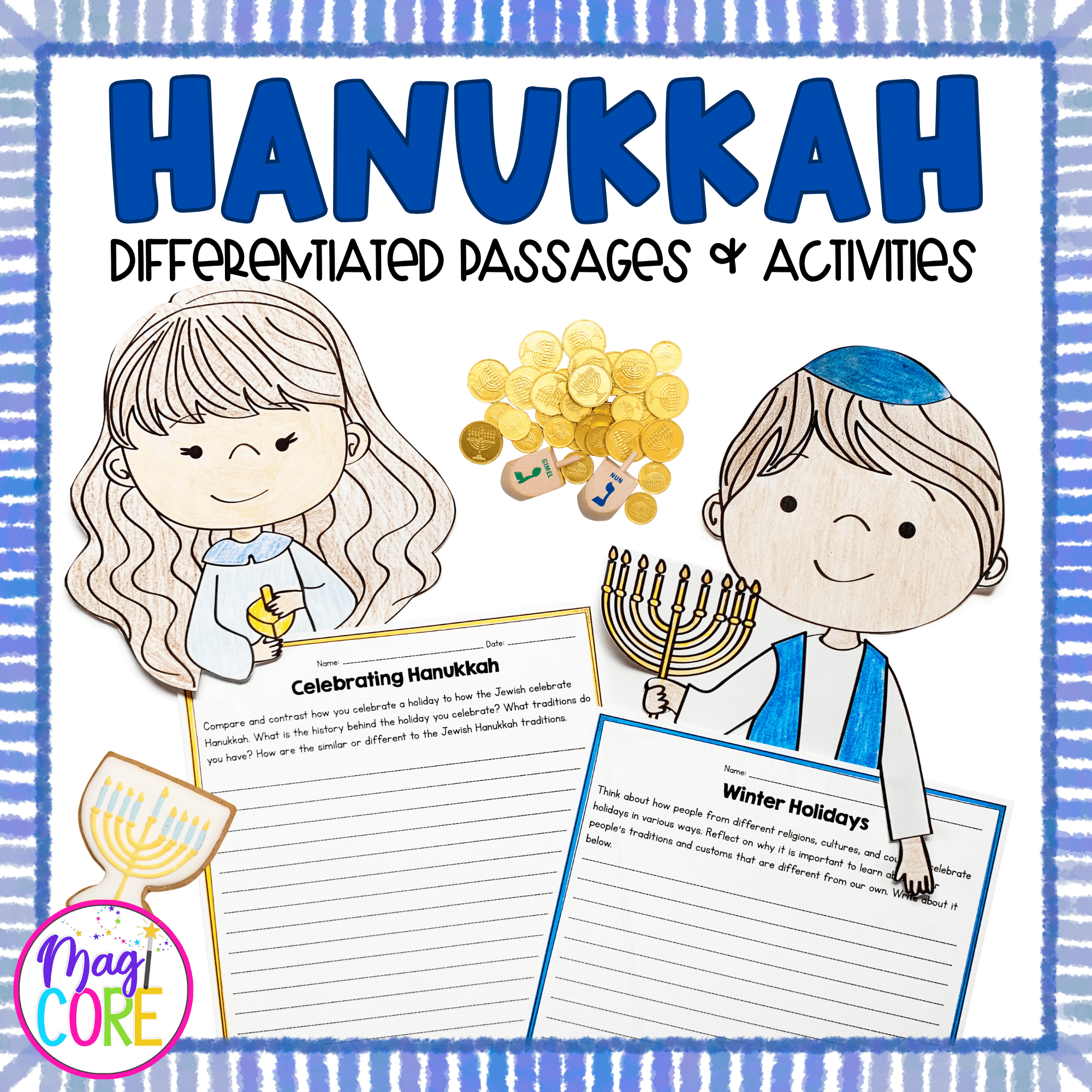 Hanukkah Differentiated Reading Comprehension Passages Writing Activities Craft
