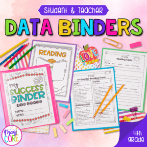Teacher & Student Data Tracking Binder Collection Sheet Notebook 4th Grade