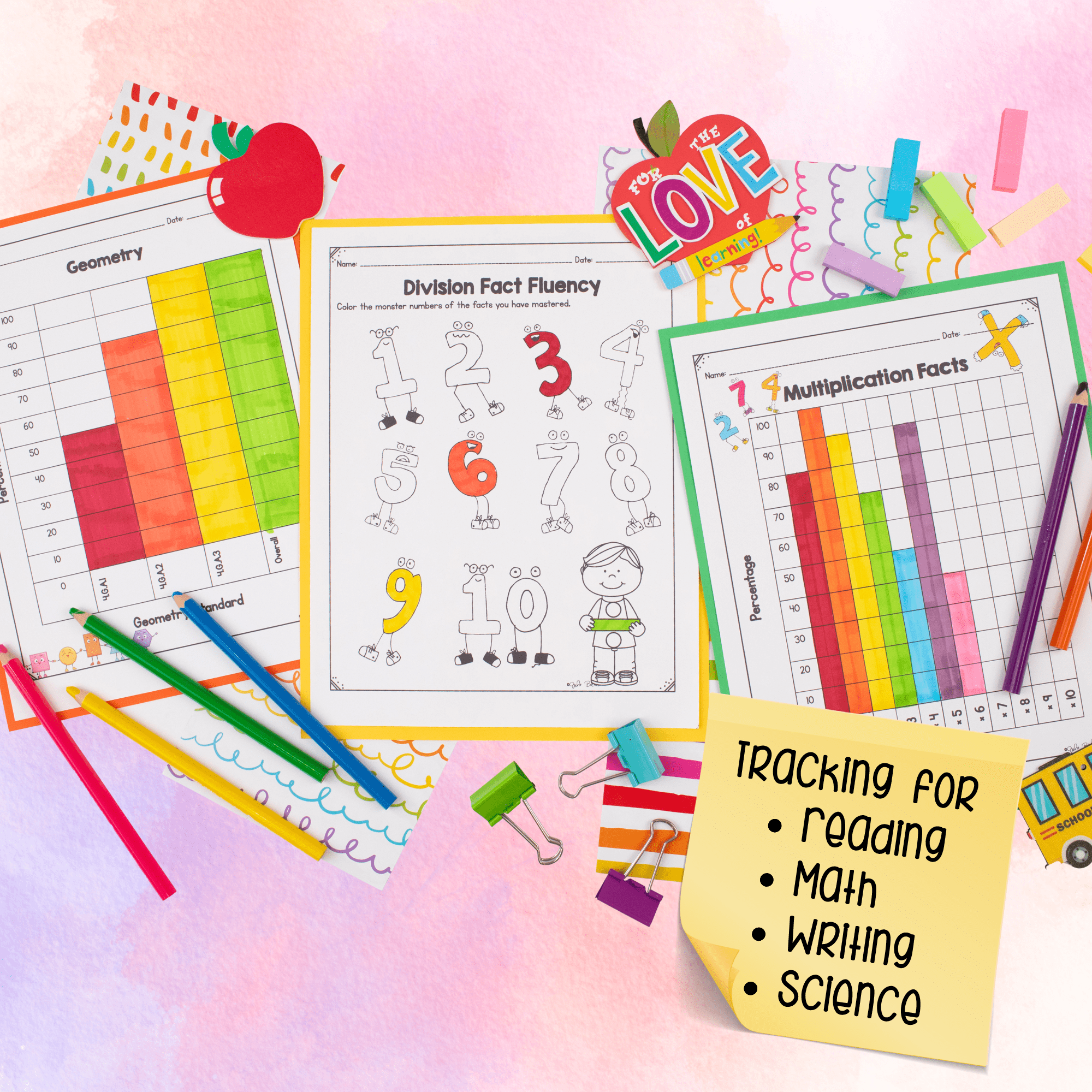 Teacher & Student Data Tracking Binder Collection Sheet Notebook 4th Grade - Image 3