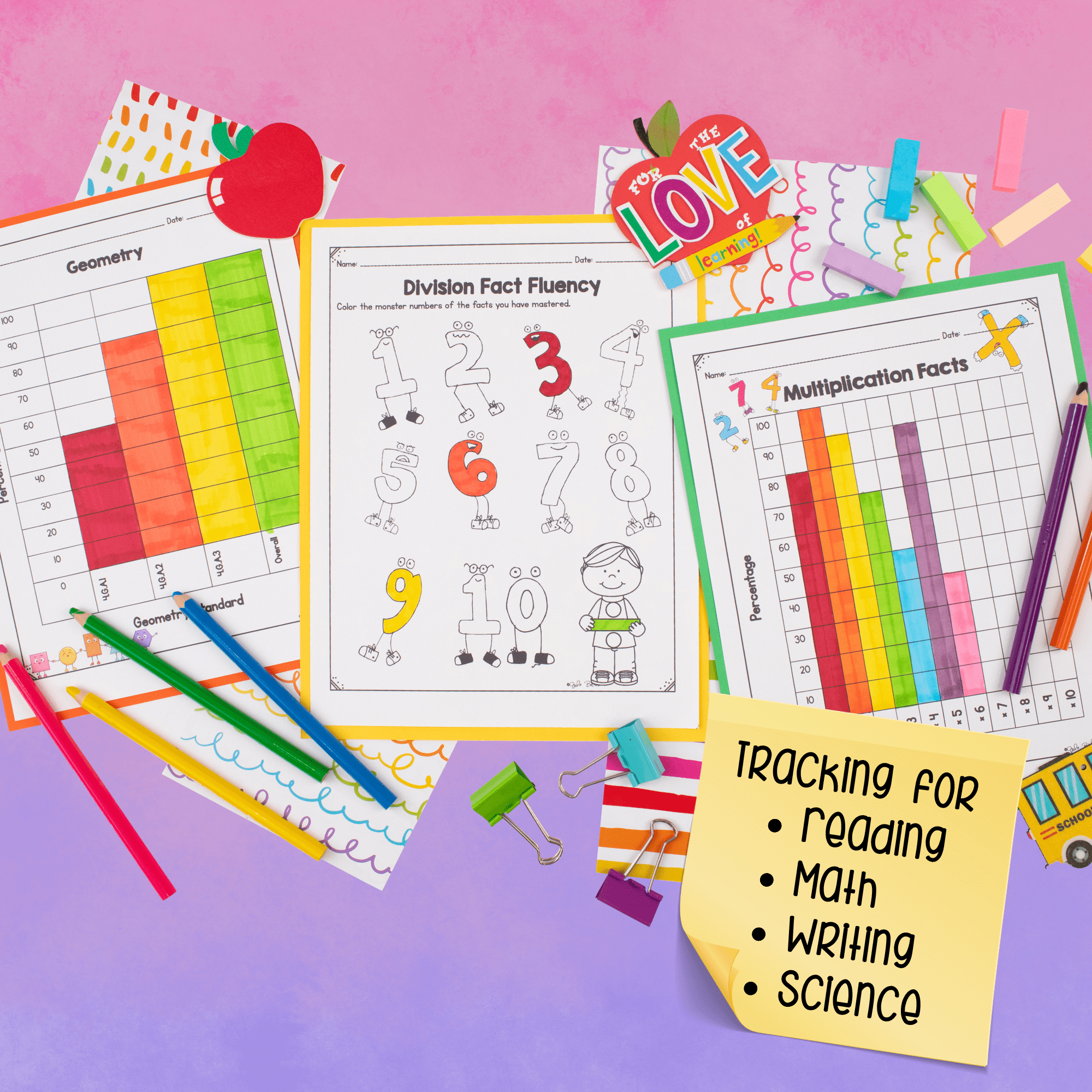 Teacher & Student Data Tracking Binder Collection Sheet Notebook 5th Grade - Image 3