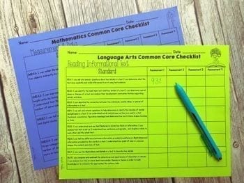 1st Grade Common Core Checklists - Image 3