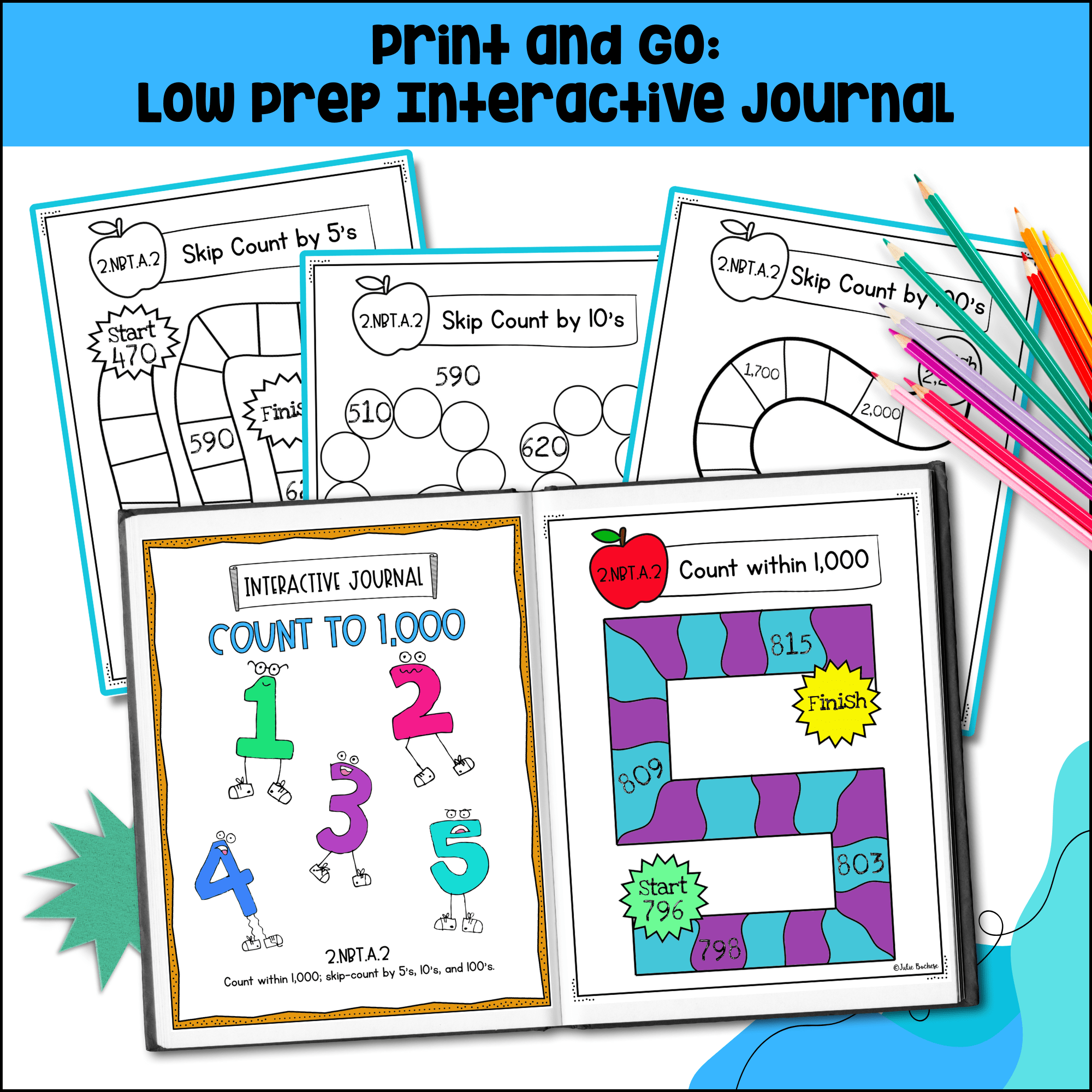 2nd Grade Interactive Journal - Numbers and Operations in Base Ten - Image 2