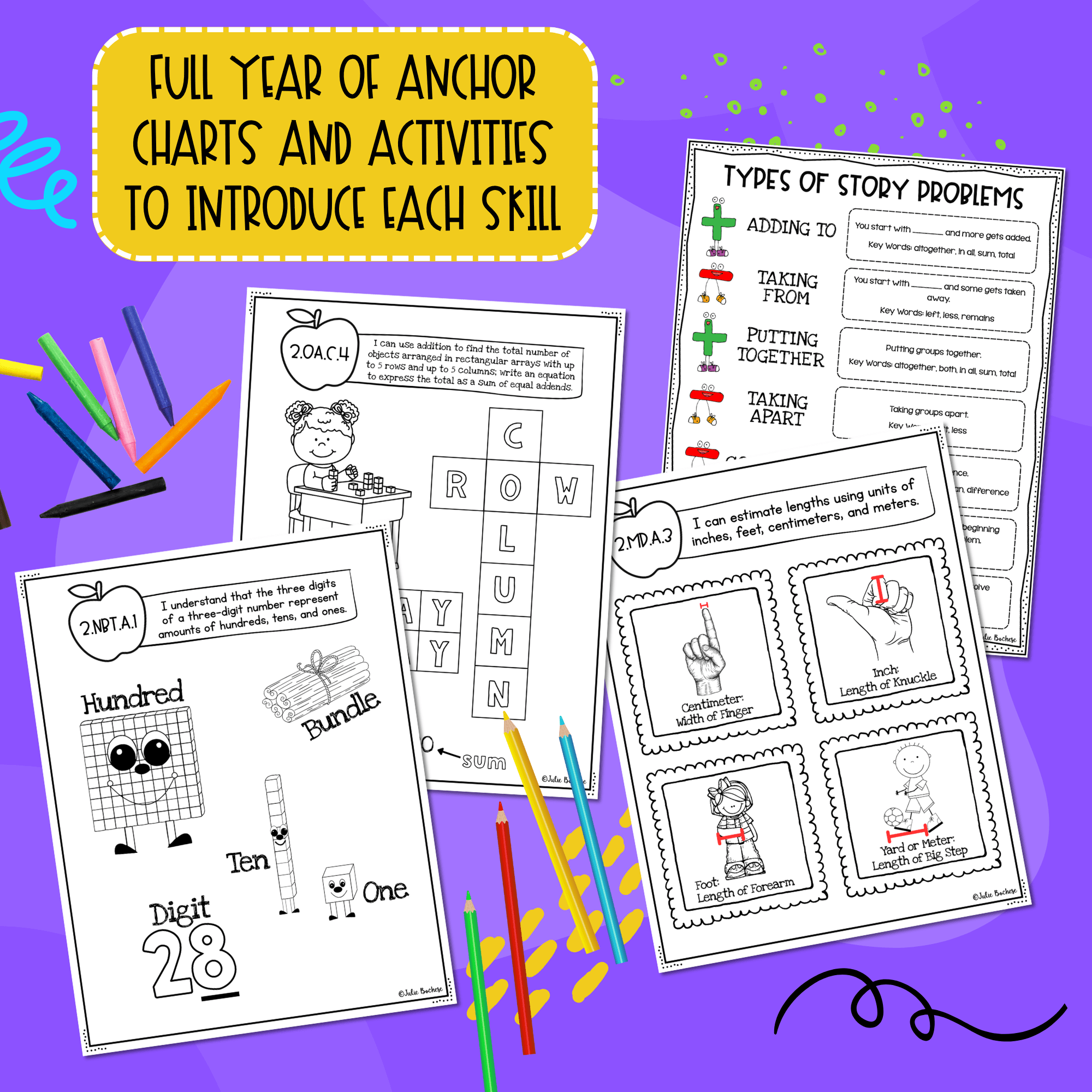 2nd Grade Math Interactive Journal Bundle - All Common Core Standards Activities - Image 2