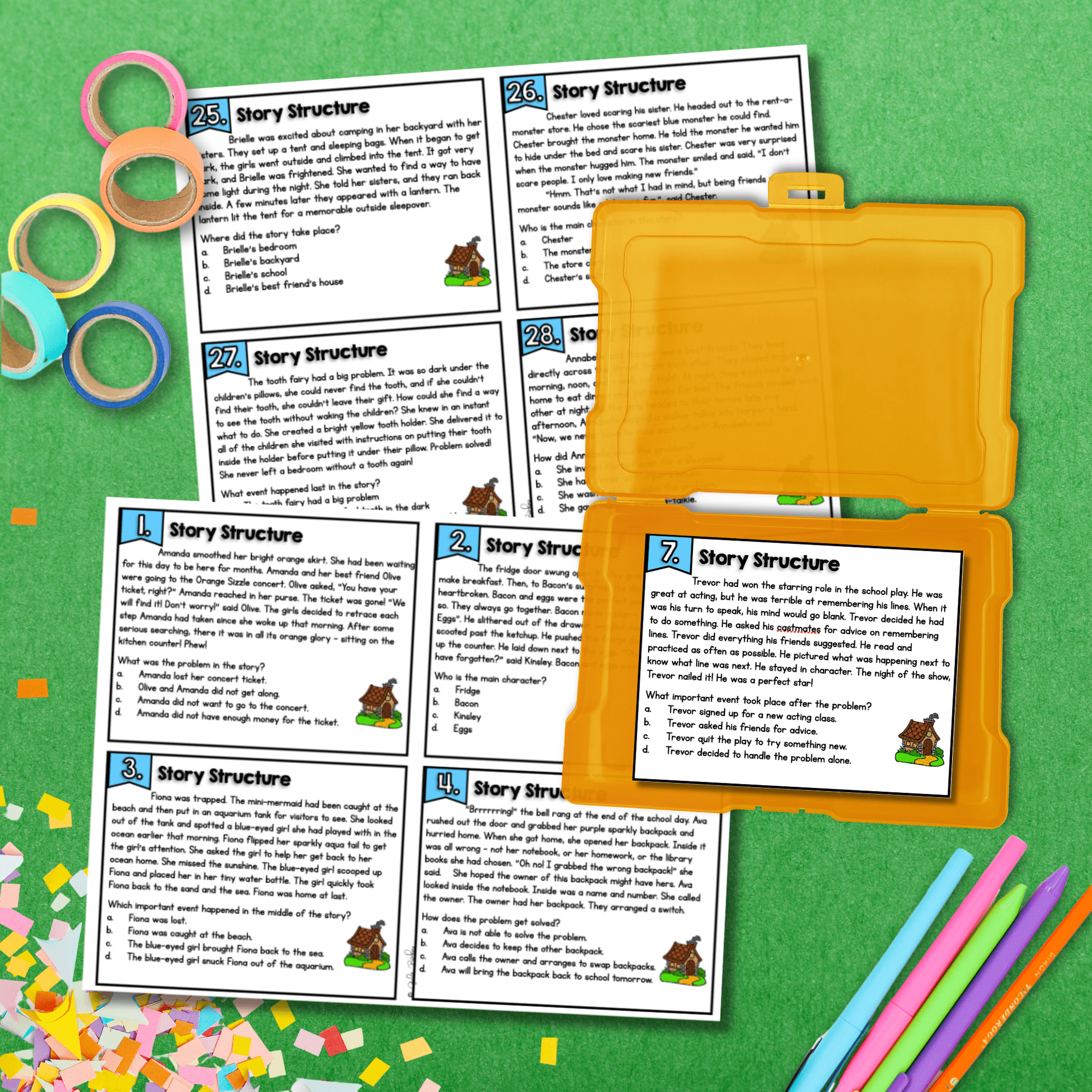 Story Structure Character Setting Plot Task Cards 2nd RL2.5 FL BEST ELA.2.R.1.1 - Image 2