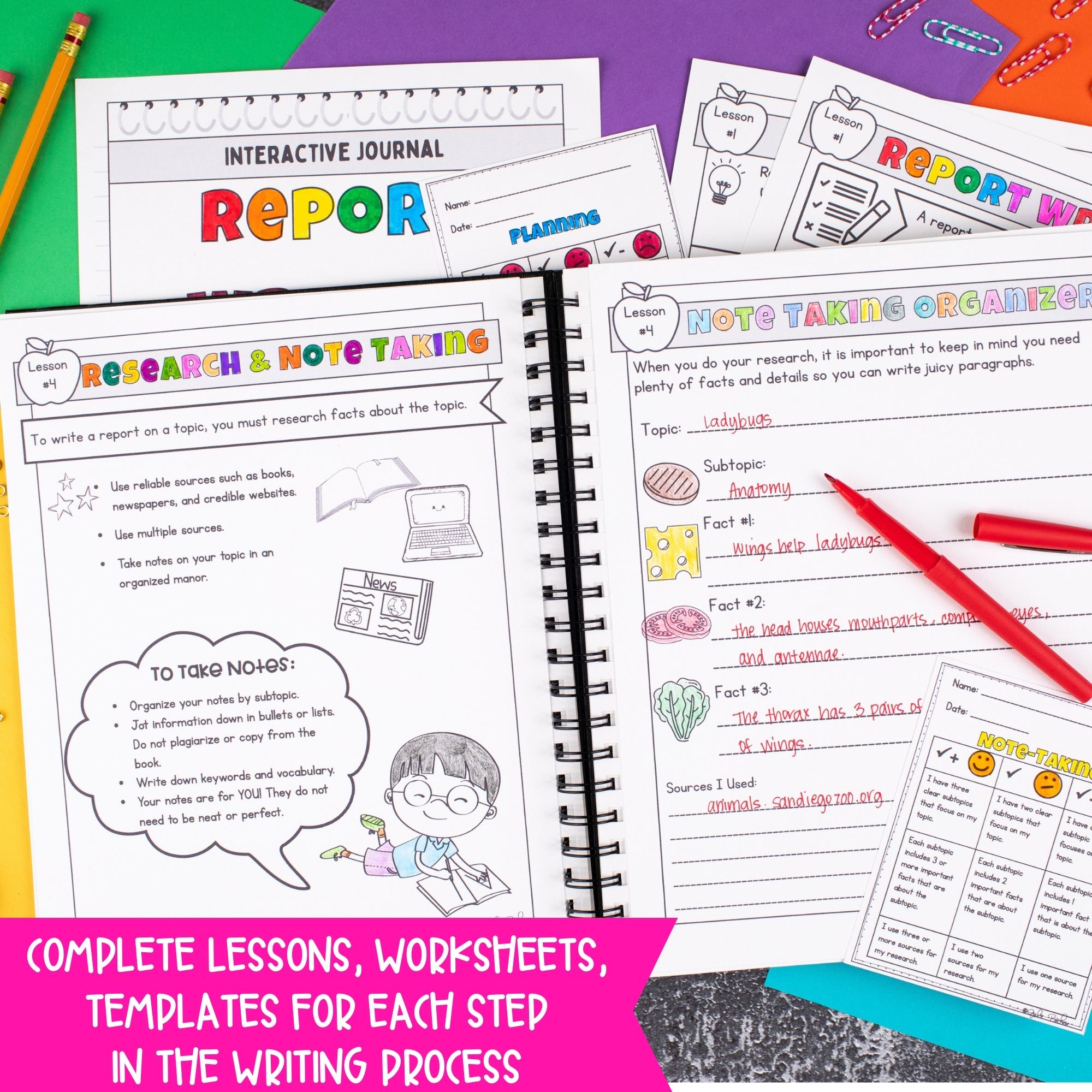 Report Writing - 2nd & 3rd Grade Informational Research Writing Unit Lessons - Image 3
