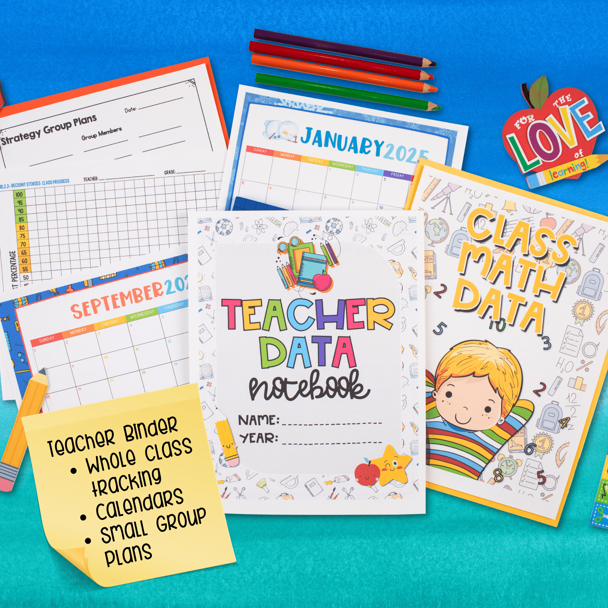 Teacher & Student Data Tracking Binder Collection Sheet Notebook 1st Grade - Image 4