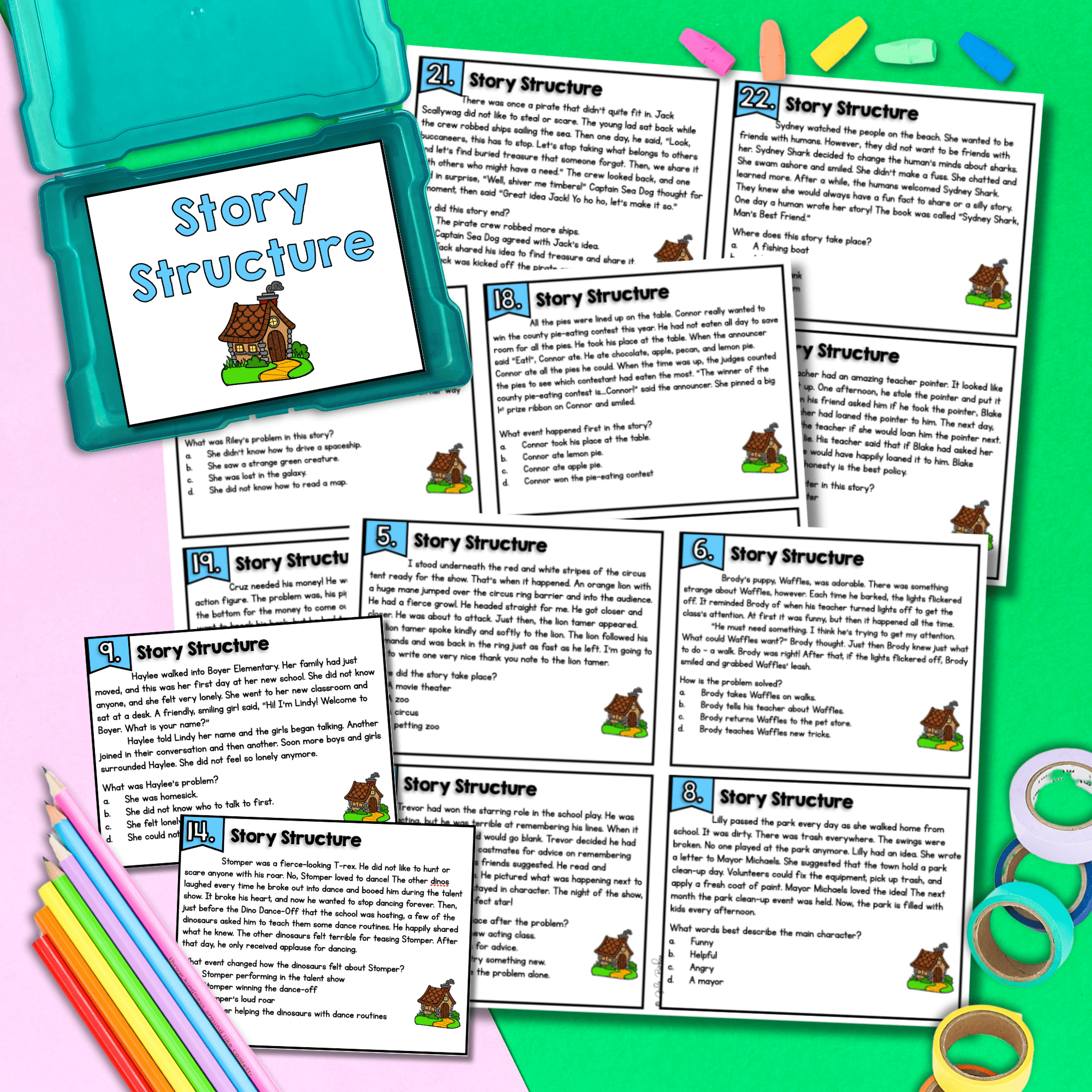 Story Structure Character Setting Plot Task Cards 2nd RL2.5 FL BEST ELA.2.R.1.1 - Image 4