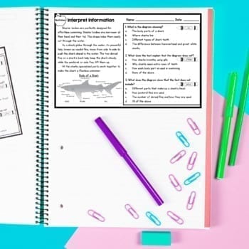 4th Grade Reading Comprehension Exit Tickets Slips Literature Informational Text - Image 2