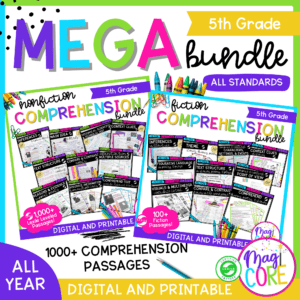 5th Grade Reading Comprehension MEGA Bundle - Leveled Reading Passage Units