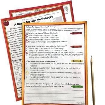 A Day in My Life: Montenegro- Differentiated Guided Reading (Text Features) - Image 3