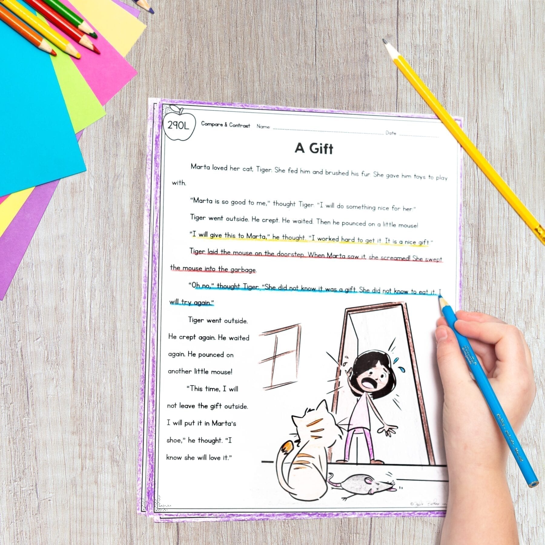 Compare & Contrast Stories - 1st Grade RL.1.9 Reading Passages Worksheets RL1.9 - Image 3