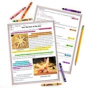 Context Clues Differentiated Reading Comprehension Passages and Questions Bundle - Image 4