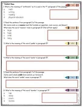 Context Clues Reading Comprehension Passages & Questions 2nd & 3rd RI.2.4 RI.3.4 - Image 3