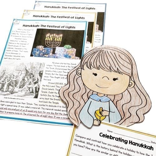 December Holidays Differentiated Reading and Writing Activities - Image 2