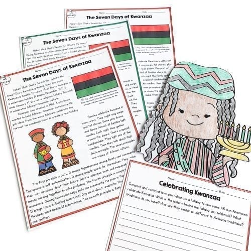 December Holidays Differentiated Reading and Writing Activities - Image 3