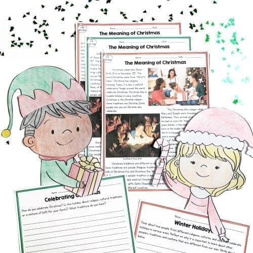 December Holidays Differentiated Reading and Writing Activities - Image 4