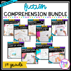 1st Grade Reading Comprehension Fiction Bundle - Digital & Printable