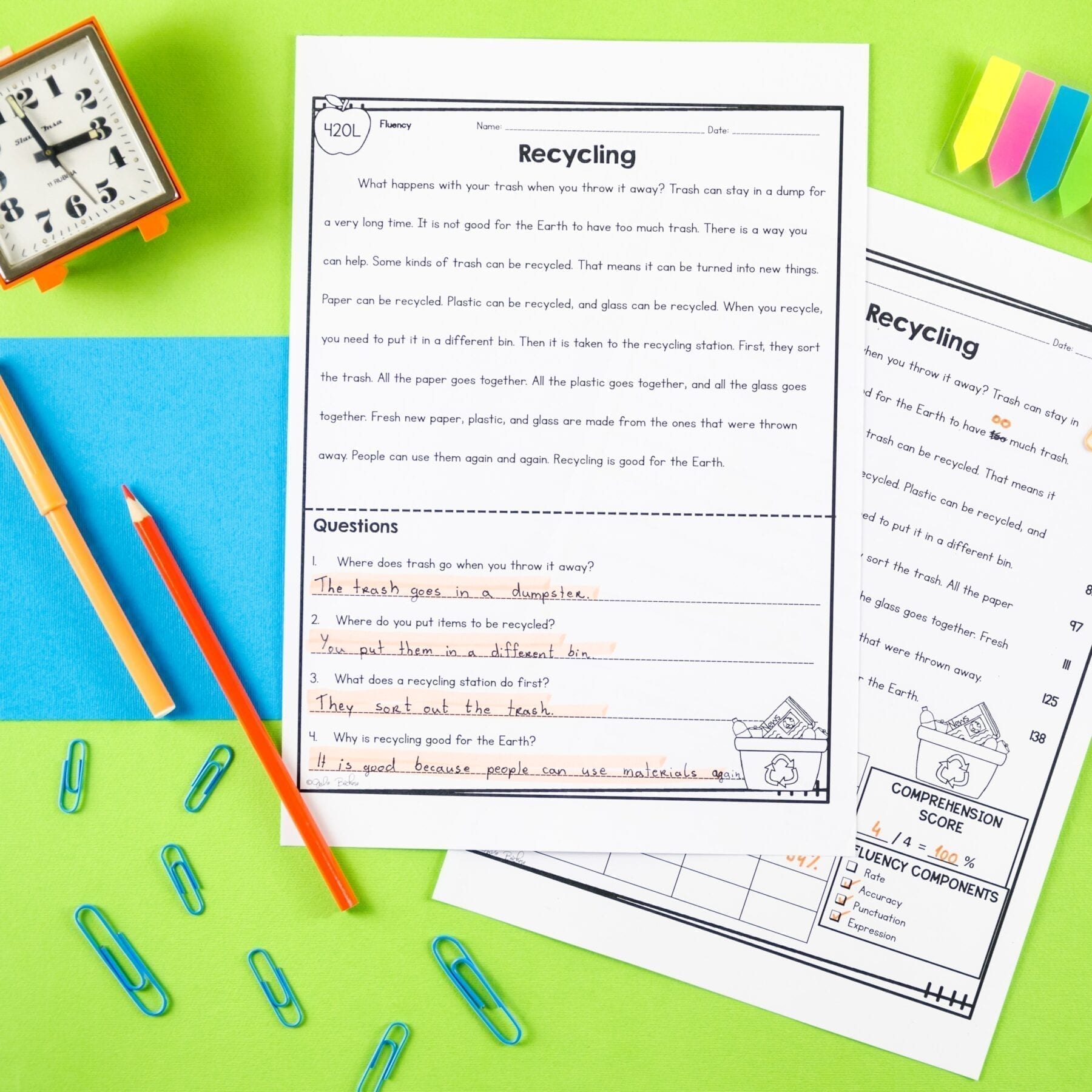 Reading Fluency Bundle Lexile Leveled Passages & Progress Monitoring Practice - Image 3