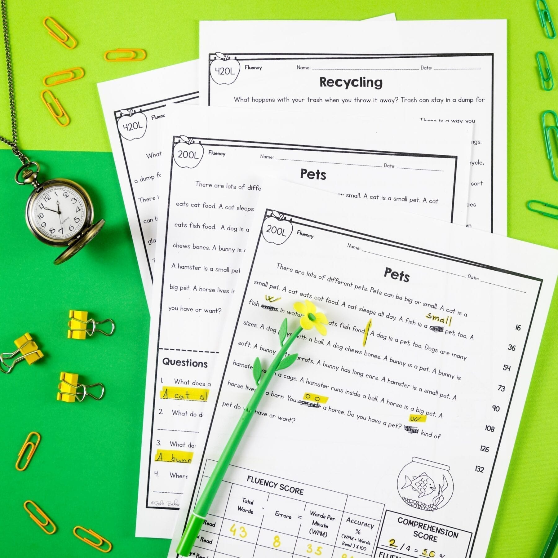 Reading Fluency Bundle Lexile Leveled Passages & Progress Monitoring Practice - Image 4