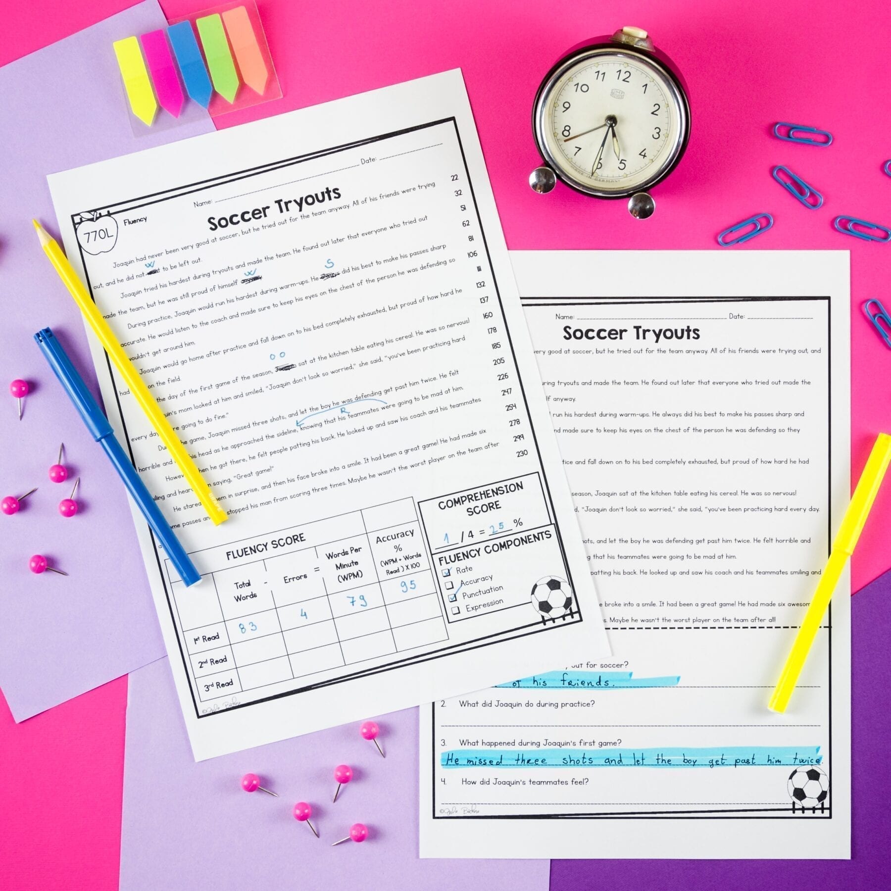 4th & 5th Grade Reading Fluency Lexile Reading Comprehension Passages Questions - Image 2
