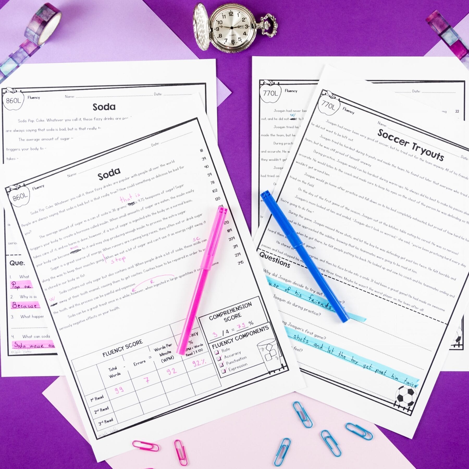 4th & 5th Grade Reading Fluency Lexile Reading Comprehension Passages Questions - Image 3