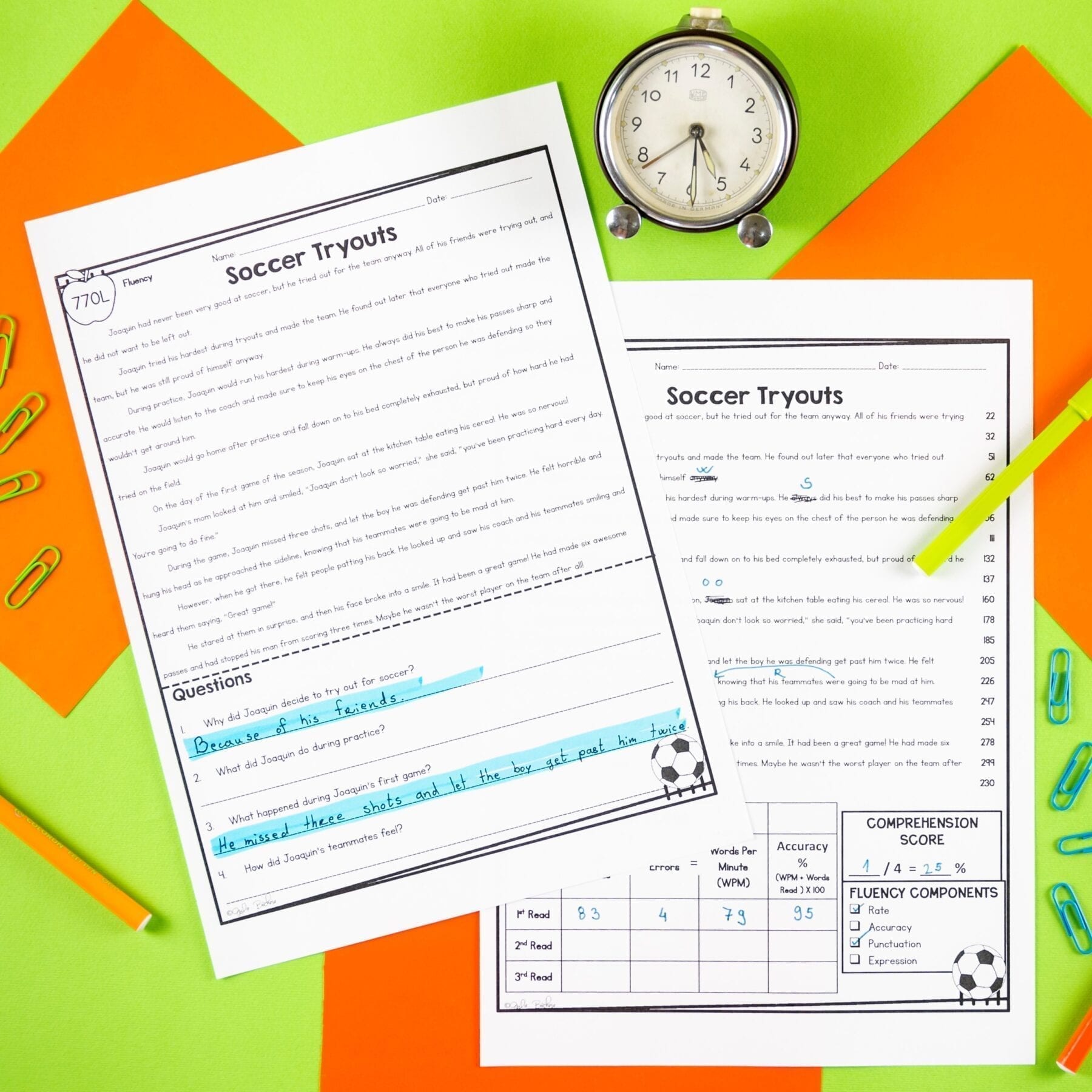 4th & 5th Grade Reading Fluency Lexile Reading Comprehension Passages Questions - Image 4