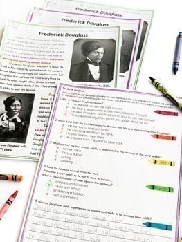 Frederick Douglass Differentiated Reading and Writing Activities - Image 2