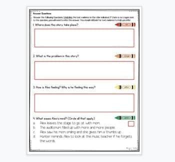 Ask & Answer Questions Fiction Reading Comprehension 2nd 3rd Grade RL.2.1 RL.3.1 - Image 4