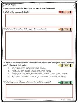 Author's Purpose - 2nd Grade RI.2.6 - Reading Comprehension Passages Worksheets - Image 3