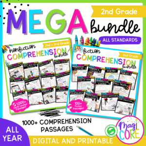 2nd Grade Reading Comprehension Passage Units Full Year MEGA Bundle