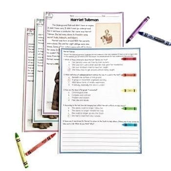 Harriet Tubman Differentiated Reading and Writing Activities - Image 2