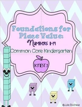 Kindergarten Foundations for Place Value: #'s 11-19- Common Core K.NBT.A.1