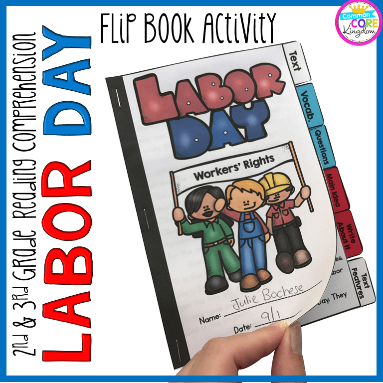 Labor Day Flip Book Activities- 2nd & 3rd grade