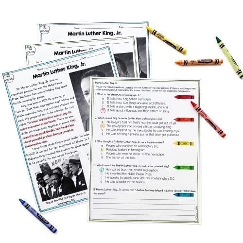 Martin Luther King Jr. Differentiated Reading and Writing Activities - Image 2
