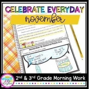 Morning Work: November Holidays