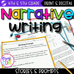 Narrative Writing Passages & Prompts with Lexile Levels - 4th & 5th Grade