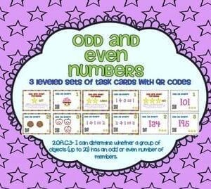 Odd and Even Task Cards with QR Codes