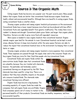 Opinion Writing Passages and Prompts with Lexile Levels Rubric - 4th & 5th Grade - Image 3