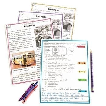 Rosa Parks Differentiated Reading and Writing Activities - Image 2