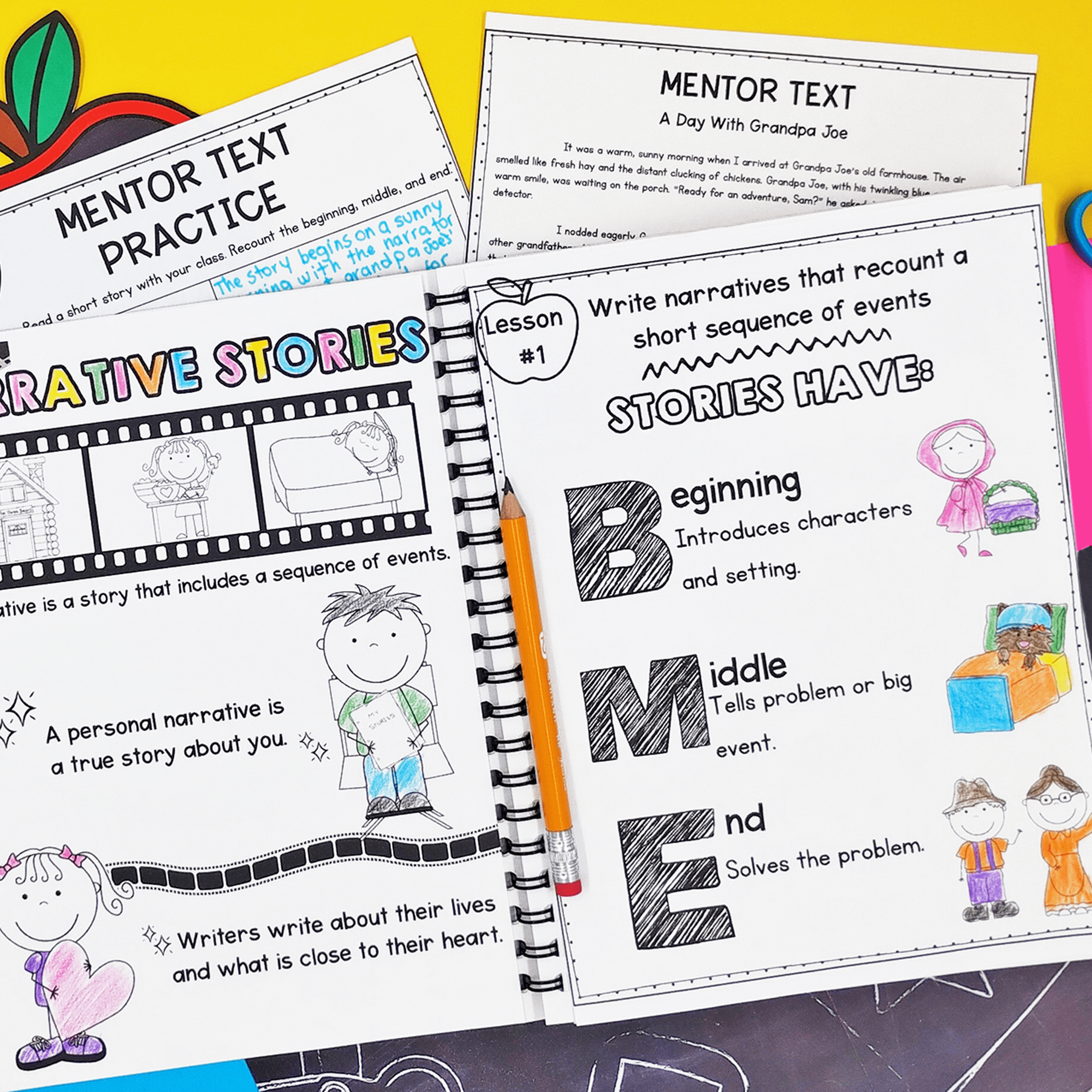 Personal Narrative Writing Unit - 2nd & 3rd Grade Anchor Charts Lessons Rubrics - Image 2