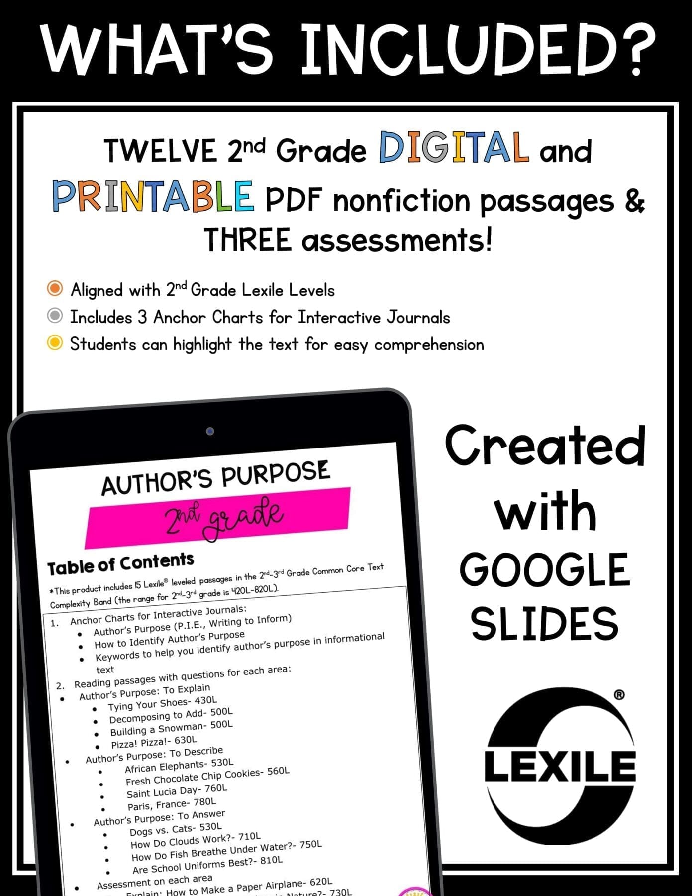 Author's Purpose - 2nd Grade RI.2.6 - Reading Comprehension Passages Worksheets - Image 4