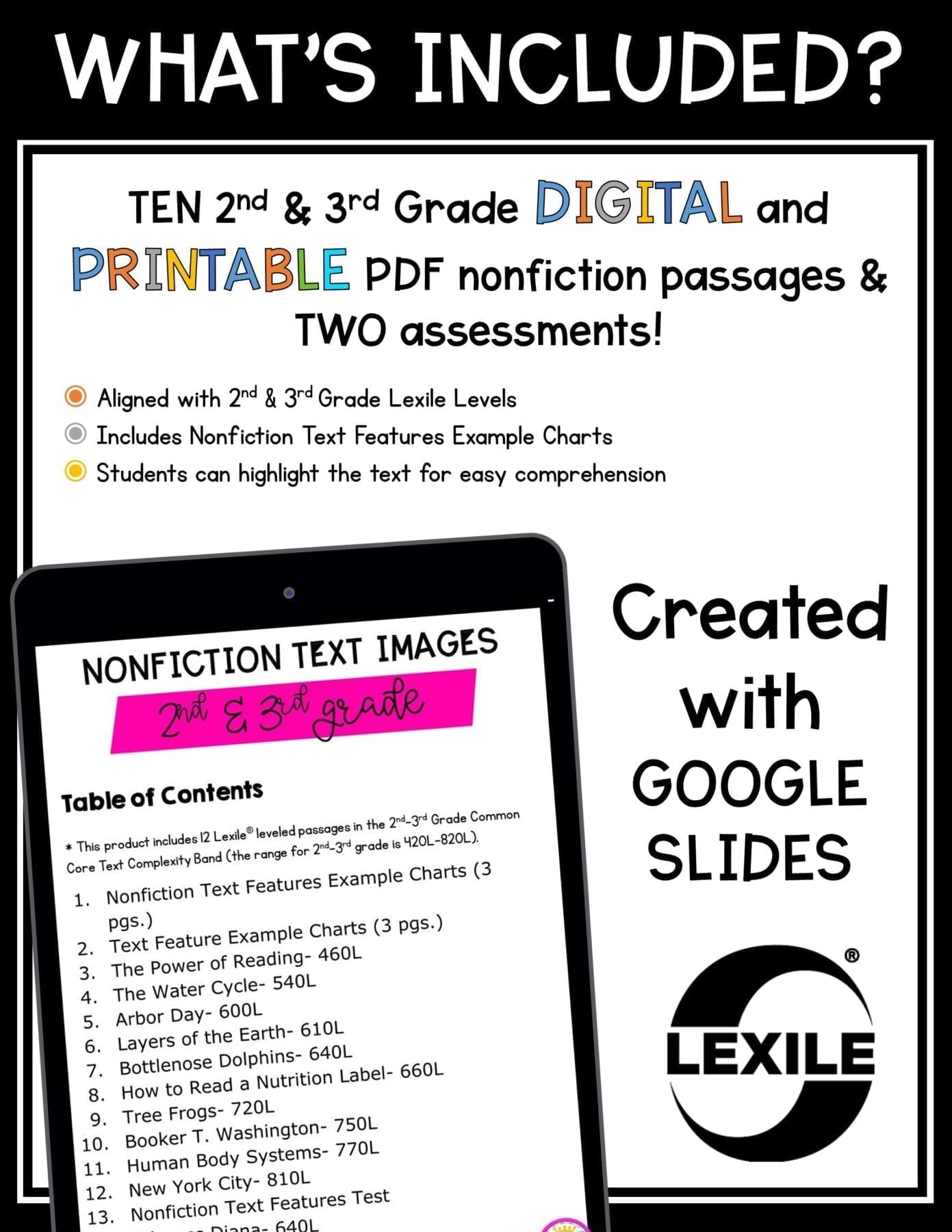 Nonfiction Text Features Reading Comprehension Passages Questions RI.2.7 RI.3.7 - Image 4