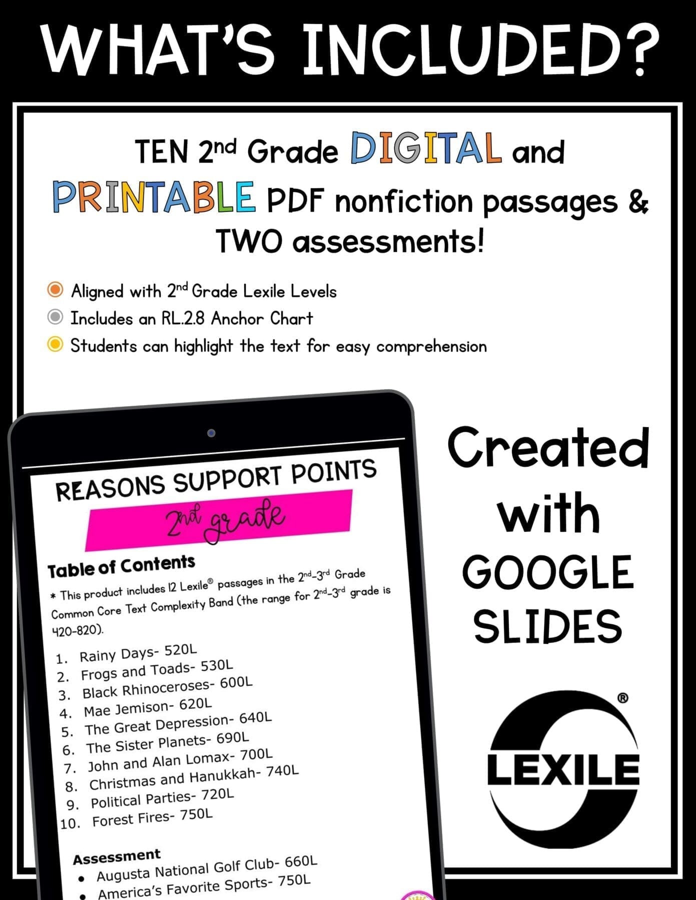 Reasons Support Author's Point - 2nd Grade RI.2.8 - Reading Passages for RI2.8 - Image 6
