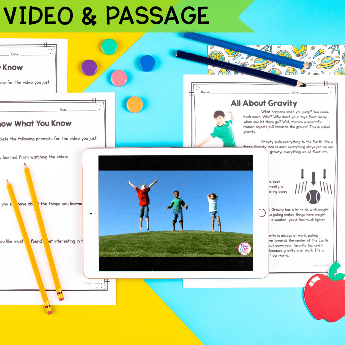 Gravity Force and Motion - 1st & 2nd Grade Science Unit Activity Worksheets Lab - Image 2